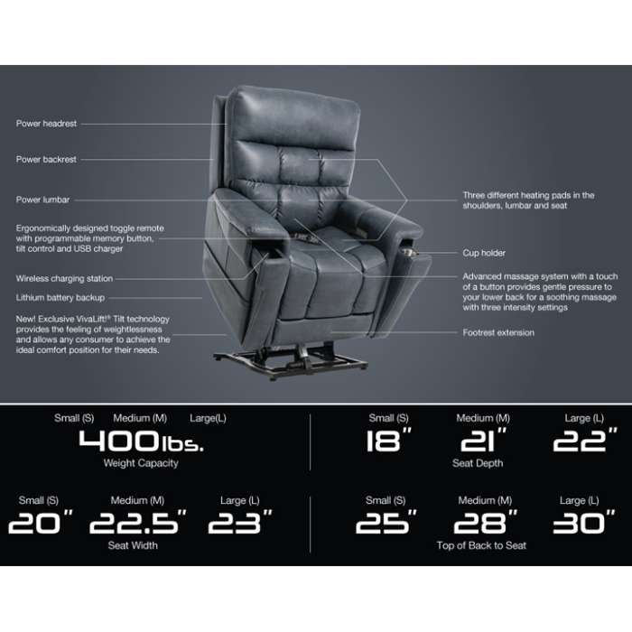 Find ultimate relaxation with VivaLift!® Ultra Power Recliner Chair - PLR-4955 at Healthcare DME, offering customizable comfort solutions in the USA.