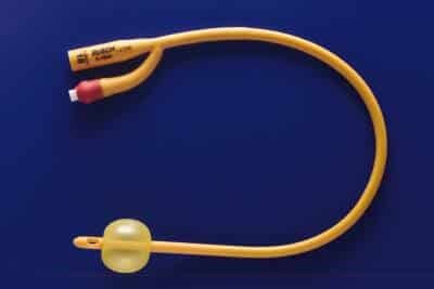 Foley Catheter Rusch Gold 2-Way Standard Tip 24Fr 5cc Balloon Silicone Coated Latex