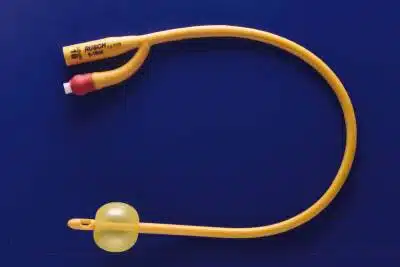 Foley Catheter Rusch Gold 2-Way Standard Tip 24Fr 5cc Balloon Silicone Coated Latex