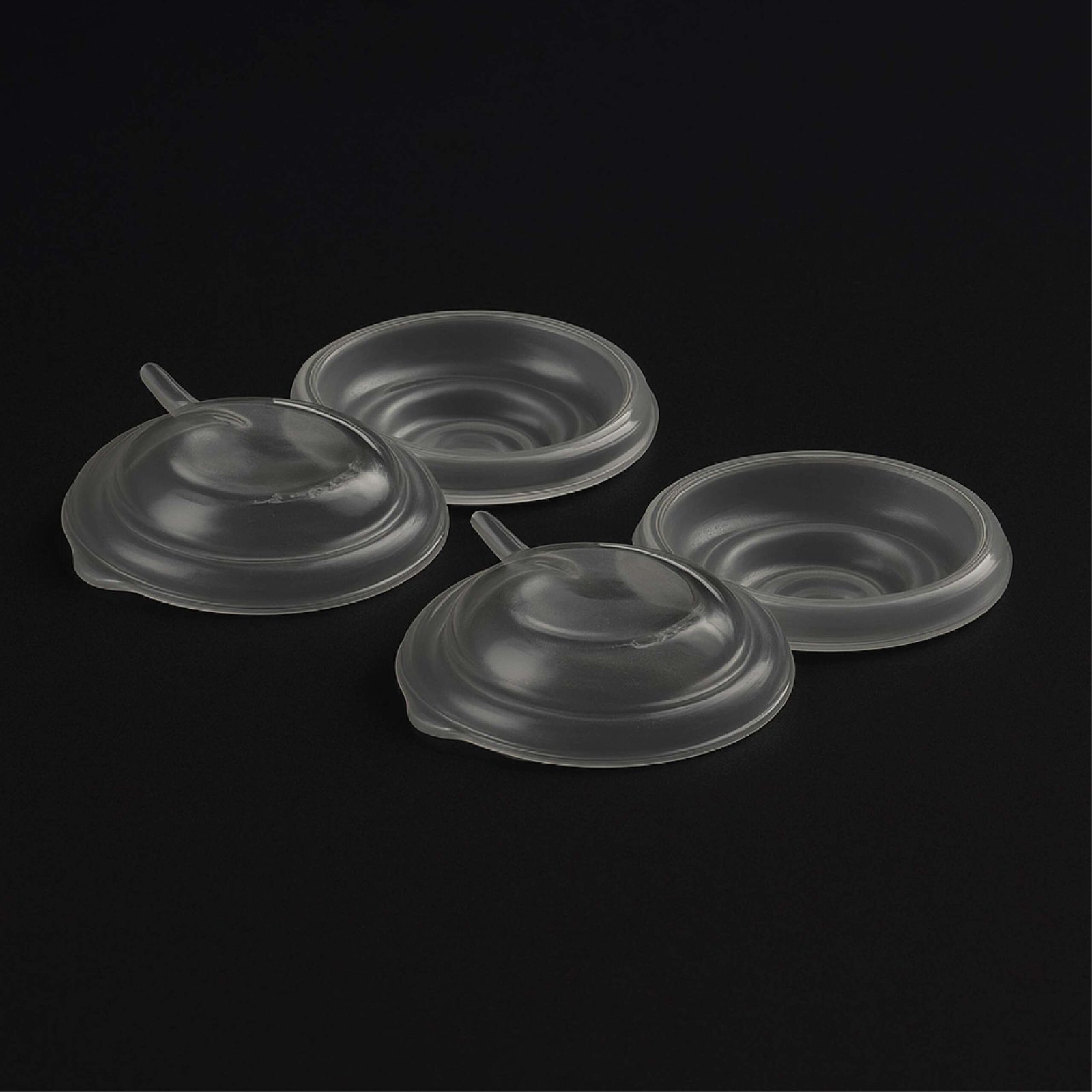 Spectra CaraCup backflow protector caps with diaphragm, 4-pack, BPA-free, hygienic, and durable replacement parts.