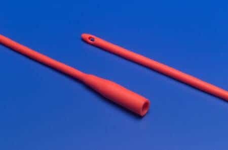 Urethral Catheter Dover™ Robinson Tip Red Rubber 10 Fr. 12 Inch