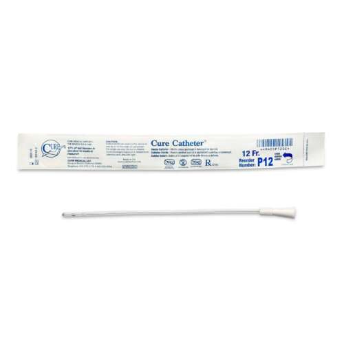 Urethral Catheter Cure Catheter® Straight Tip, Uncoated PVC, 12 Fr, 10 Inch