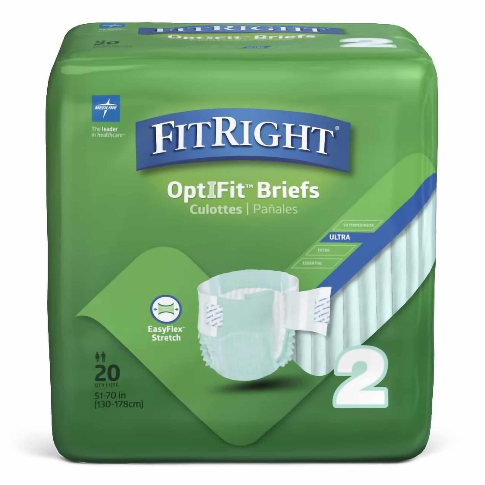 Incontinence Brief FitRight™ Stretch Ultra Large / X-Large Adult Unisex Disposable Heavy Absorbency