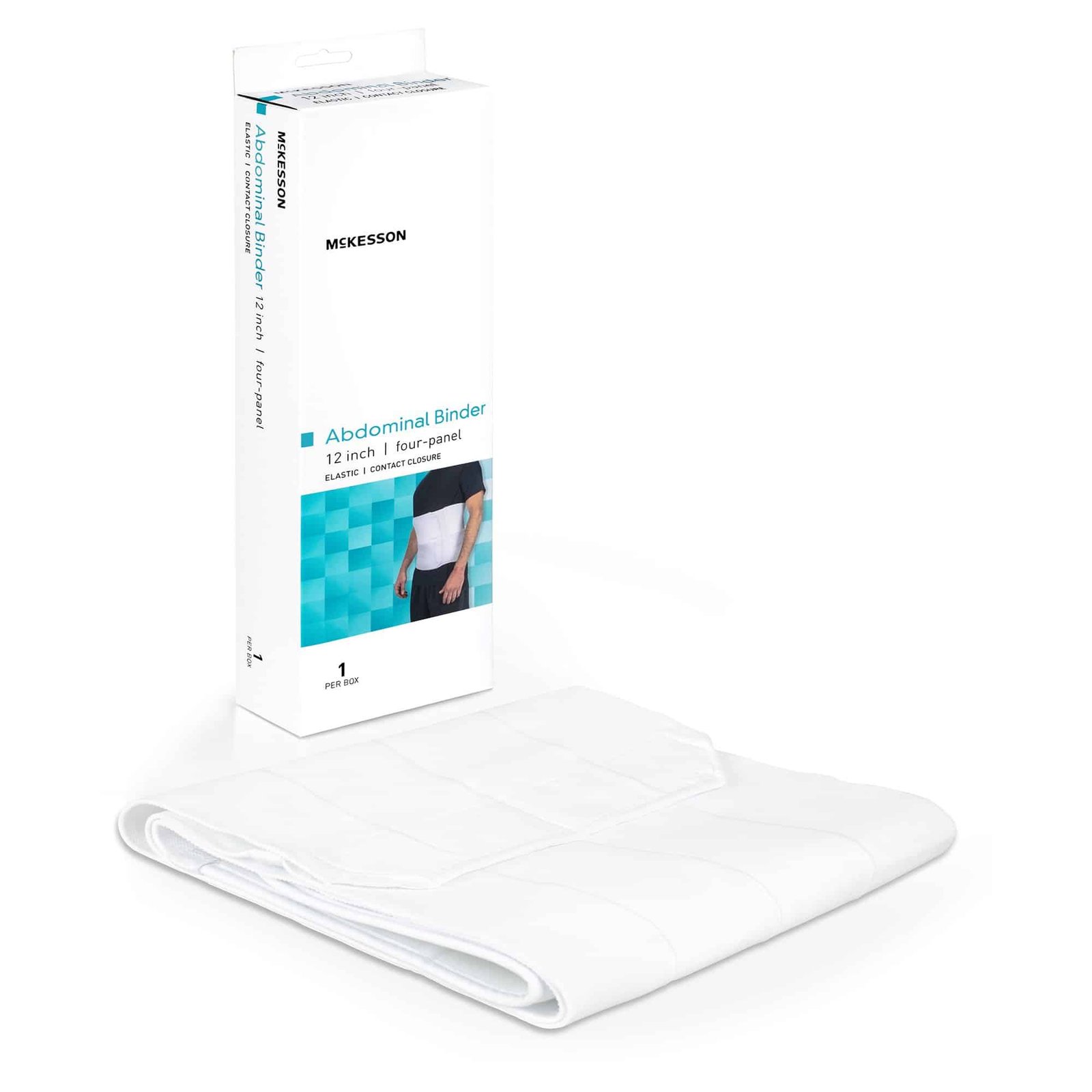 Abdominal Binder McKesson Large / X-Large Hook and Loop Closure 62 to 74 Inch Waist Circumference 9 Inch Height Adult